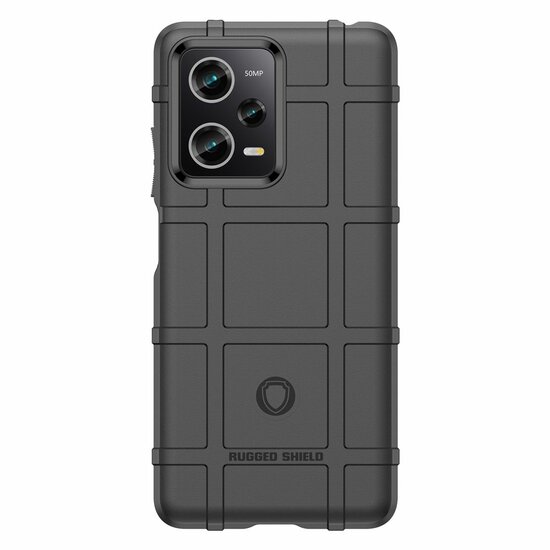 Xiaomi Redmi Note 12 Pro 5G Hoesje, Rugged Shield TPU Gelcase, Zwart