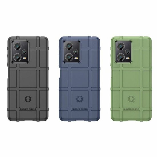 Xiaomi Redmi Note 12 Pro Plus 5G Hoesje, Rugged Shield TPU Gelcase, Groen