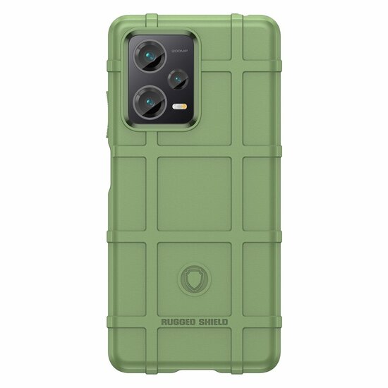 Xiaomi Redmi Note 12 Pro Plus 5G Hoesje - Mobydefend Rugged Shield TPU Backcover - Groen