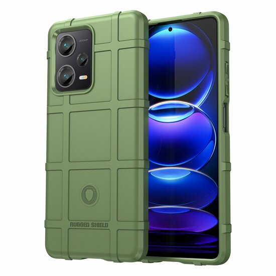 Xiaomi Redmi Note 12 Pro Plus 5G Hoesje - Mobydefend Rugged Shield TPU Backcover - Groen