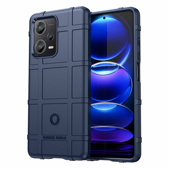 Xiaomi Redmi Note 12 Pro Plus 5G Hoesje - Mobydefend Rugged Shield TPU Backcover - Blauw