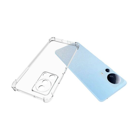Xiaomi 13 Lite Hoesje - MobyDefend Transparante Shockproof TPU Backcover - Verstevigde Hoeken - Volledig Doorzichtig