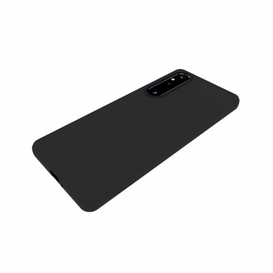 Sony Xperia 1 V Hoesje, MobyDefend  TPU Gelcase, Mat Zwart