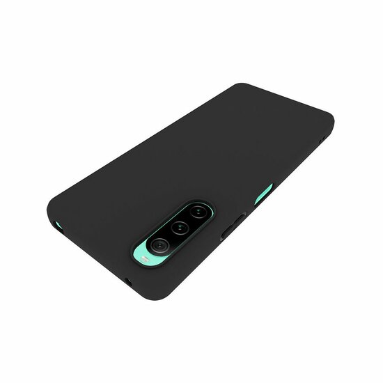 Sony Xperia 10 V Hoesje - MobyDefend TPU Backcover - Mat Zwart