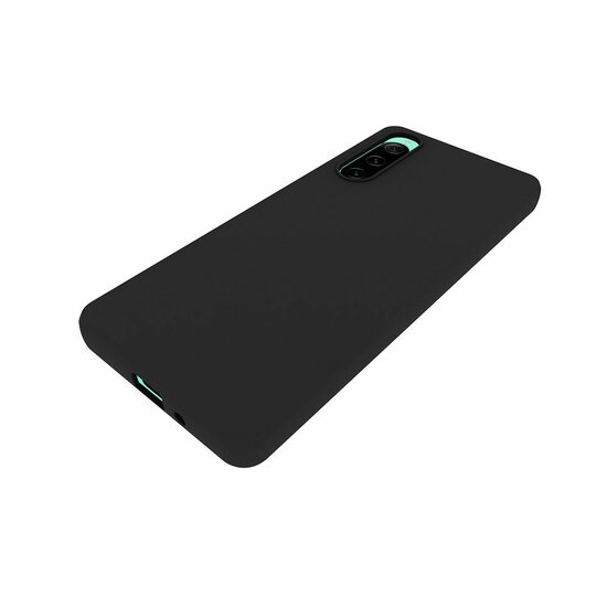 Sony Xperia 10 V Hoesje - MobyDefend TPU Backcover - Mat Zwart