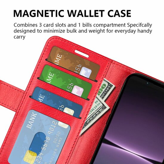 Sony Xperia 1 V Hoesje - MobyDefend Wallet Book Case (Sluiting Achterkant) - Zwart