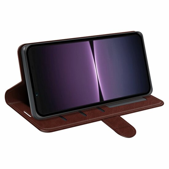 Sony Xperia 1 V Hoesje - MobyDefend Wallet Book Case (Sluiting Achterkant) - Bruin
