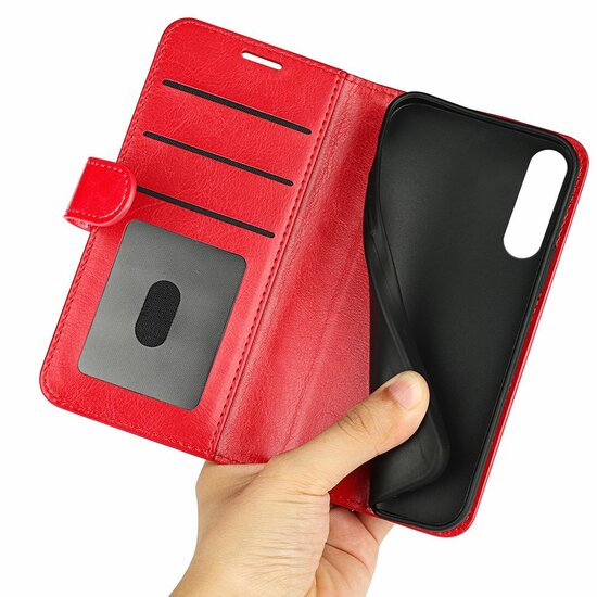 Sony Xperia 1 V Hoesje - MobyDefend Wallet Book Case (Sluiting Achterkant) - Rood