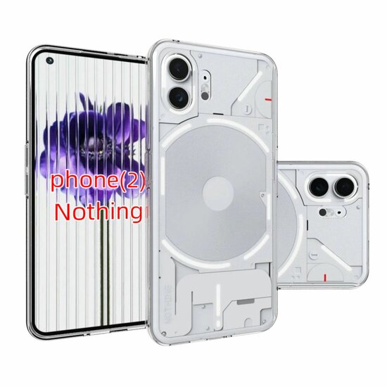 Nothing Phone (2) Hoesje - MobyDefend Transparante TPU Backcover - Volledig Doorzichtig