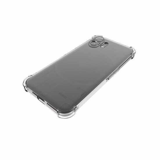 Nothing Phone (2) Hoesje - MobyDefend Transparante Shockproof TPU Backcover - Verstevigde Hoeken - Volledig Doorzichtig