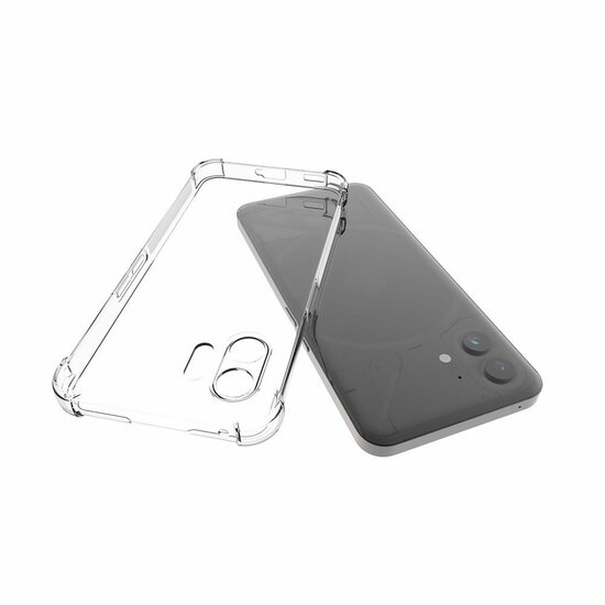 Nothing Phone (2) Hoesje - MobyDefend Transparante Shockproof TPU Backcover - Verstevigde Hoeken - Volledig Doorzichtig
