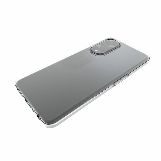 Oppo A98 Hoesje, MobyDefend Transparante TPU Gelcase, Volledig Doorzichtig