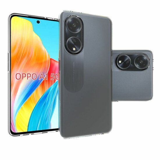 Oppo A98 Hoesje - MobyDefend Transparante TPU Backcover - Volledig Doorzichtig