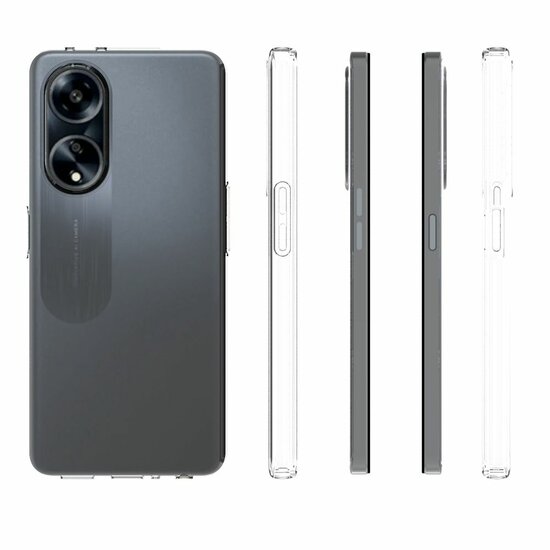 Oppo A98 Hoesje - MobyDefend Transparante TPU Backcover - Volledig Doorzichtig