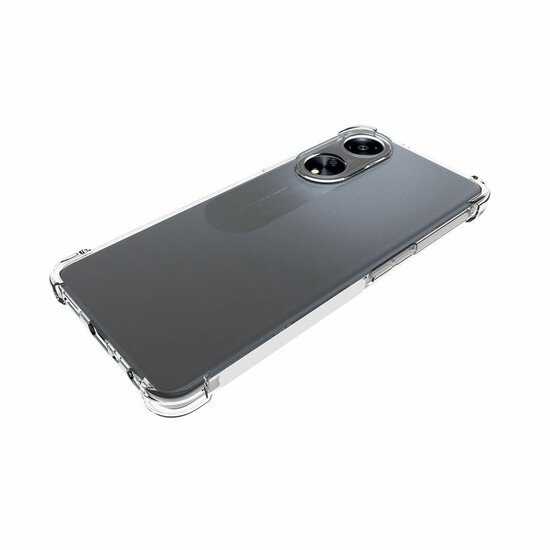 Oppo A98 Hoesje - MobyDefend Transparante Shockproof TPU Backcover - Verstevigde Hoeken - Volledig Doorzichtig