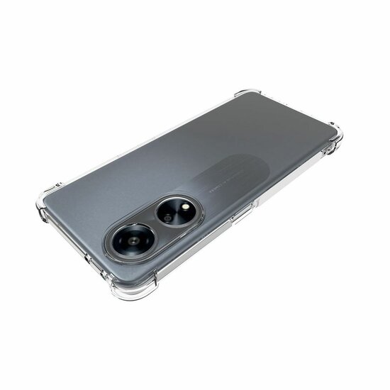 Oppo A98 Hoesje - MobyDefend Transparante Shockproof TPU Backcover - Verstevigde Hoeken - Volledig Doorzichtig