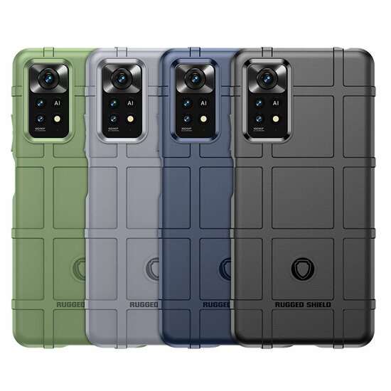 Xiaomi Redmi Note 12 Pro 4G Hoesje, Rugged Shield TPU Gelcase, Zwart