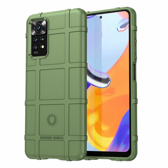 Xiaomi Redmi Note 12 Pro 4G Hoesje - Mobydefend Rugged Shield TPU Backcover - Groen