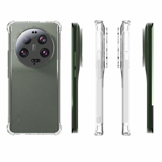 Xiaomi 13 Ultra Hoesje - MobyDefend Transparante Shockproof TPU Backcover - Verstevigde Hoeken - Volledig Doorzichtig