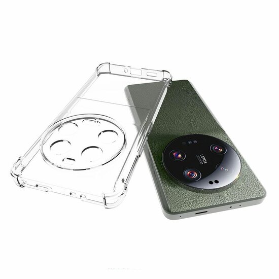 Xiaomi 13 Ultra Hoesje - MobyDefend Transparante Shockproof TPU Backcover - Verstevigde Hoeken - Volledig Doorzichtig