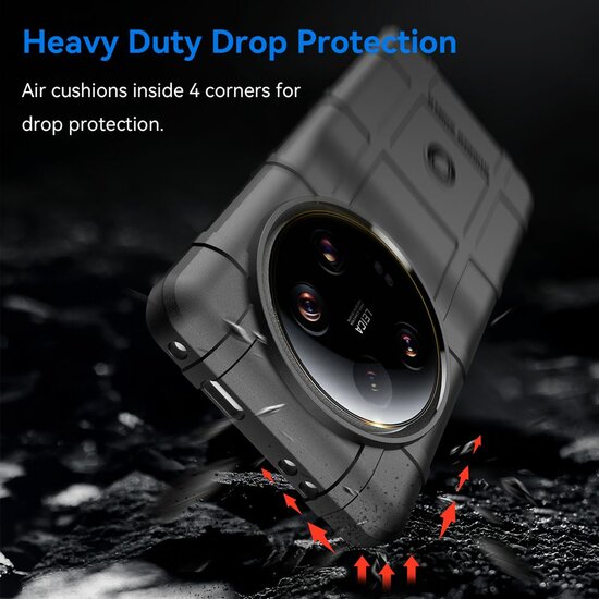 Xiaomi 13 Ultra Hoesje - Mobydefend Rugged Shield TPU Backcover - Blauw