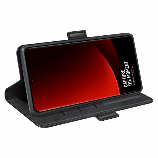 Xiaomi 13 Ultra Hoesje - MobyDefend Luxe Wallet Book Case (Sluiting Zijkant) - Zwart