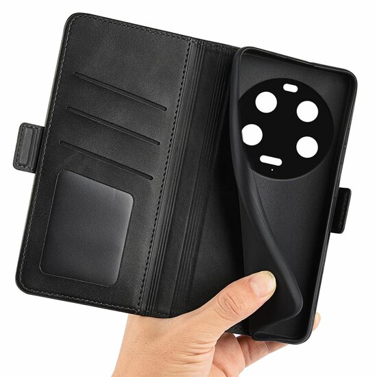 Xiaomi 13 Ultra Hoesje - MobyDefend Luxe Wallet Book Case (Sluiting Zijkant) - Zwart