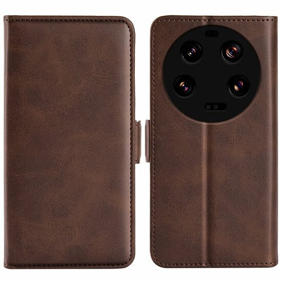 Xiaomi 13 Ultra Hoesje - MobyDefend Luxe Wallet Book Case (Sluiting Zijkant) - Bruin