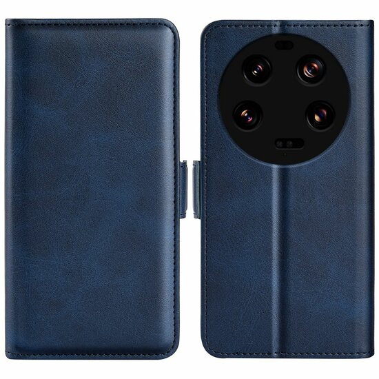 Xiaomi 13 Ultra Hoesje - MobyDefend Luxe Wallet Book Case (Sluiting Zijkant) - Blauw