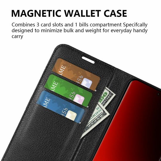 Xiaomi 13 Ultra Hoesje, MobyDefend Kunstleren Wallet Book Case (Sluiting Voorkant), Zwart