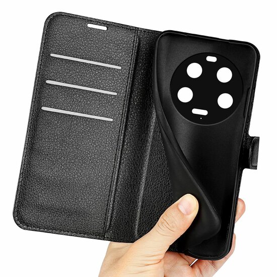 Xiaomi 13 Ultra Hoesje - MobyDefend Kunstleren Wallet Book Case (Sluiting Voorkant) - Zwart