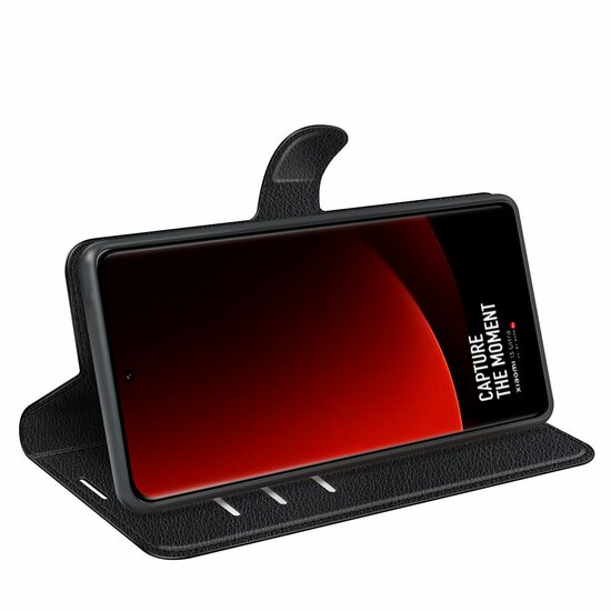 Xiaomi 13 Ultra Hoesje - MobyDefend Kunstleren Wallet Book Case (Sluiting Voorkant) - Zwart