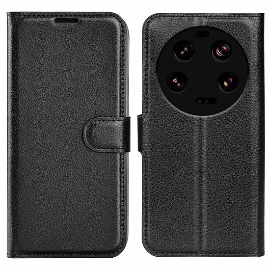 Xiaomi 13 Ultra Hoesje - MobyDefend Kunstleren Wallet Book Case (Sluiting Voorkant) - Zwart