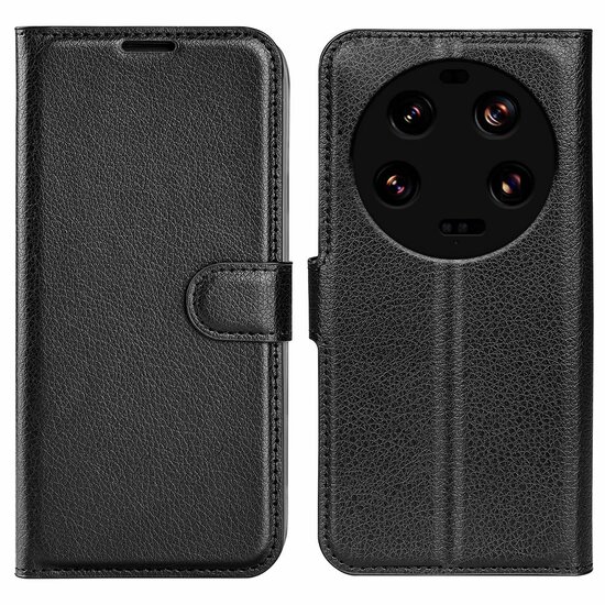 Xiaomi 13 Ultra Hoesje, MobyDefend Kunstleren Wallet Book Case (Sluiting Voorkant), Zwart