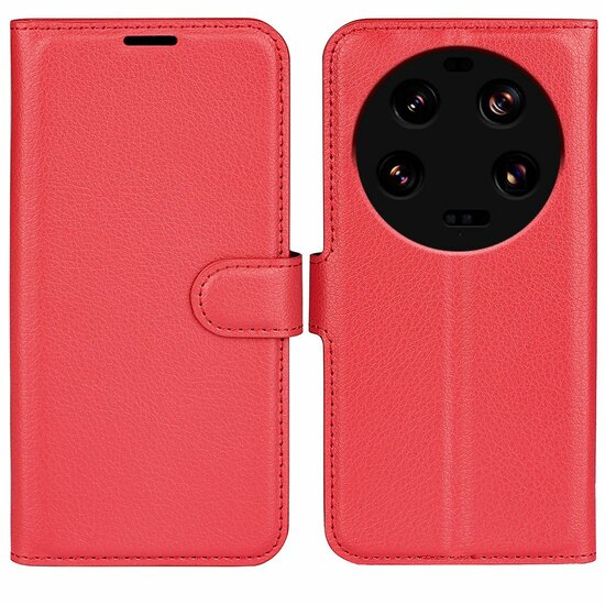 Xiaomi 13 Ultra Hoesje, MobyDefend Kunstleren Wallet Book Case (Sluiting Voorkant), Rood