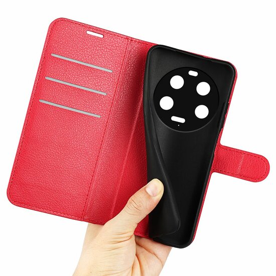 Xiaomi 13 Ultra Hoesje - MobyDefend Kunstleren Wallet Book Case (Sluiting Voorkant) - Rood