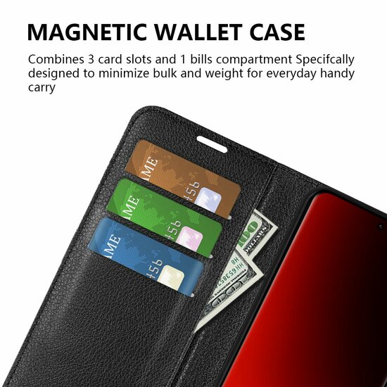 Xiaomi 13 Ultra Hoesje, MobyDefend Wallet Book Case (Sluiting Achterkant), Zwart