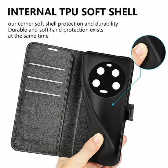 Xiaomi 13 Ultra Hoesje - MobyDefend Wallet Book Case (Sluiting Achterkant) - Bruin