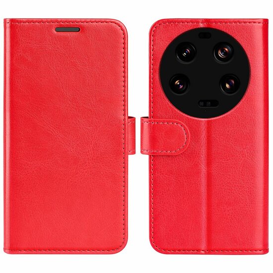 Xiaomi 13 Ultra Hoesje - MobyDefend Wallet Book Case (Sluiting Achterkant) - Rood