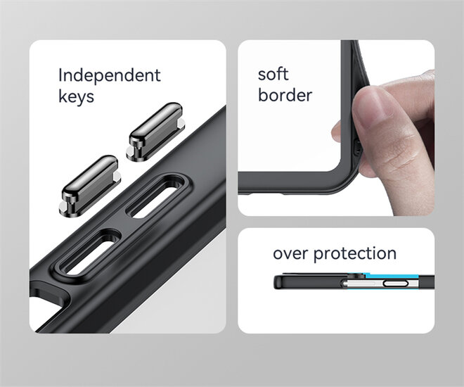 Samsung Galaxy Z Fold 5 Hoesje, Transparante Case, Volledig doorzichtig