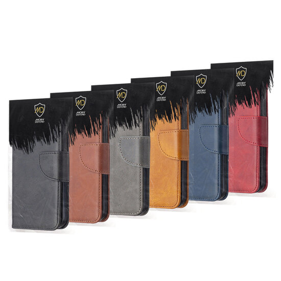 iPhone 15 Hoesje - MobyDefend Wallet Book Case Met Koord - Zwart