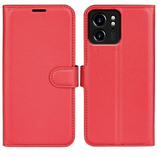 Motorola Edge 40 Hoesje - MobyDefend Kunstleren Wallet Book Case (Sluiting Voorkant) - Rood