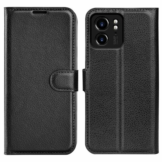 Motorola Edge 40 Hoesje - MobyDefend Kunstleren Wallet Book Case (Sluiting Voorkant) - Zwart