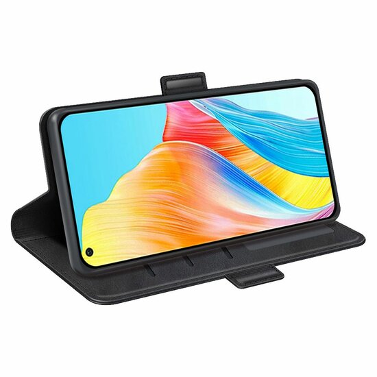 Oppo A78 (5G) Hoesje - MobyDefend Luxe Wallet Book Case (Sluiting Zijkant) - Zwart