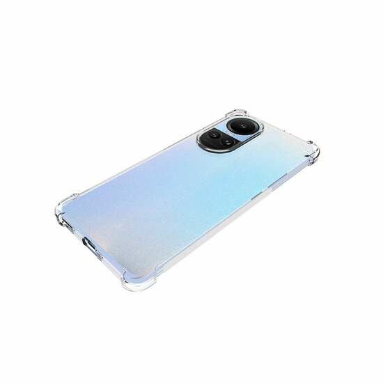 Oppo Reno10 / Reno10 Pro Hoesje - MobyDefend Transparante Shockproof TPU Backcover - Verstevigde Hoeken - Volledig Doorzichtig