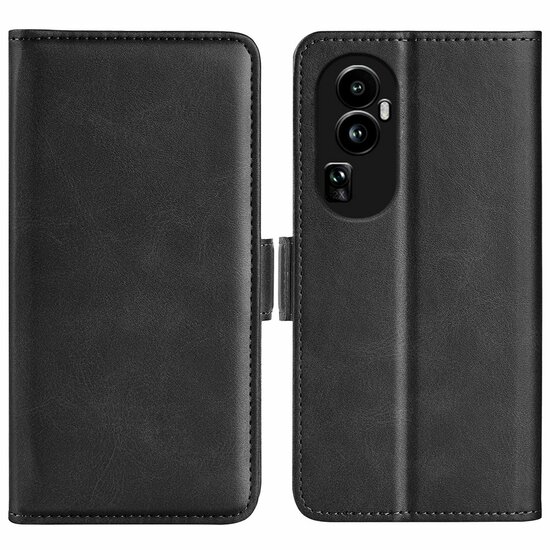 Oppo Reno10 / Reno10 Pro Hoesje, MobyDefend Luxe Wallet Book Case (Sluiting Zijkant), Zwart