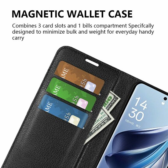 Oppo Reno10 / Reno10 Pro Hoesje - MobyDefend Kunstleren Wallet Book Case (Sluiting Voorkant) - Bruin