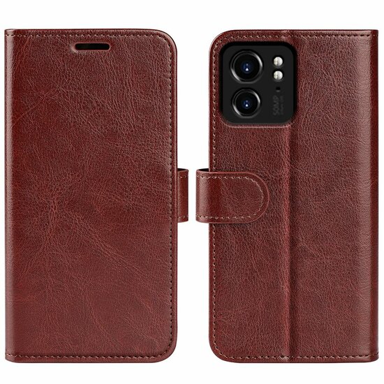 Motorola Edge 40 Hoesje - MobyDefend Wallet Book Case (Sluiting Achterkant) - Bruin