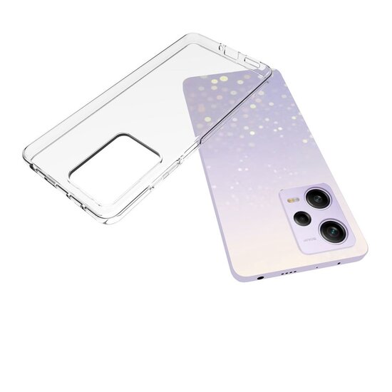 Xiaomi Redmi Note 12 Pro 4G Hoesje, MobyDefend Transparante TPU Gelcase, Volledig Doorzichtig