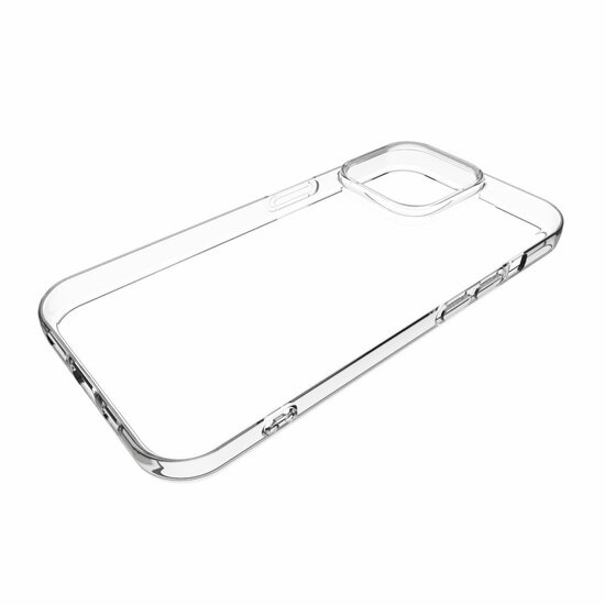 iPhone 15 Pro Max Hoesje, MobyDefend Transparante TPU Gelcase, Volledig Doorzichtig